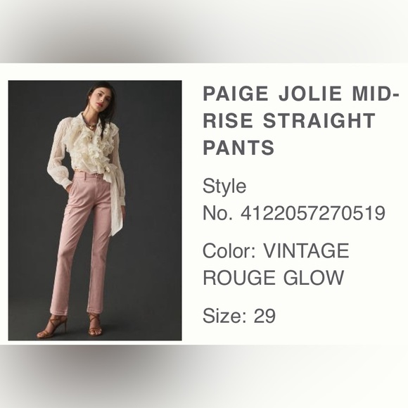 Paige ‘Jolie’ Cargo Pants. Never Worn. Size 29. - Picture 2 of 8